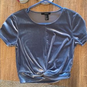 Blue Velvet Forever 21 top